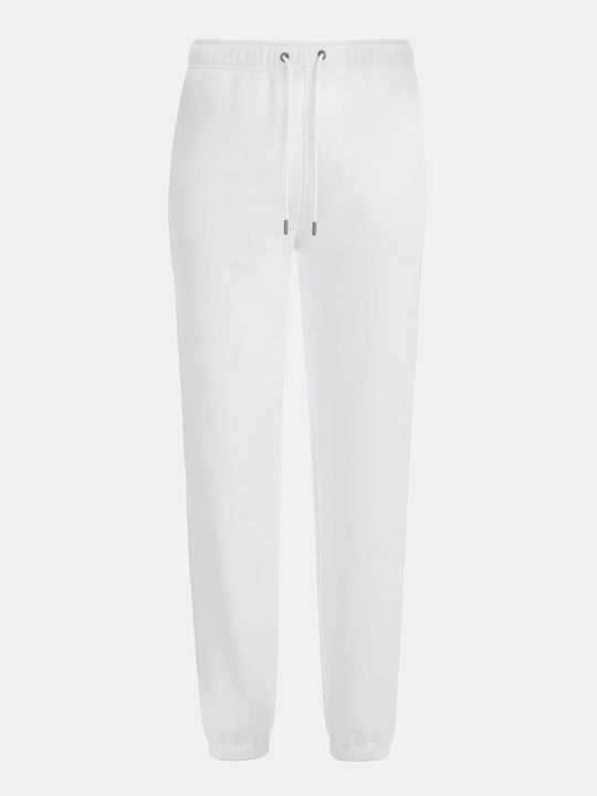 High Waist Sweatpants Fleece White