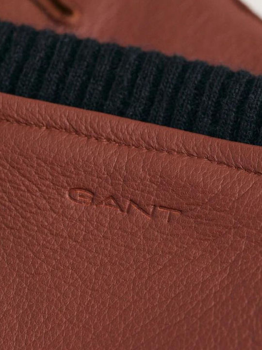 Gant Braun Leder Handschuhe