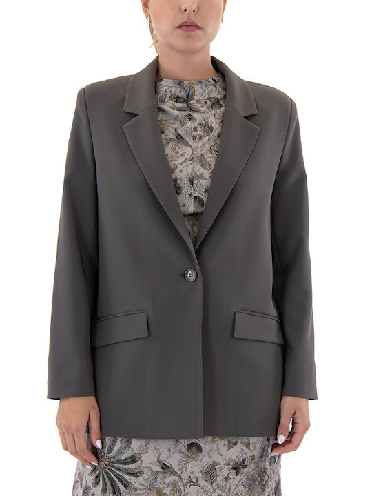 MY T Women's Blazer Grey