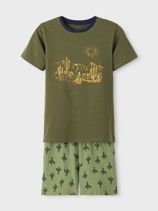 Name It Детска пижама Лятна Olive Night