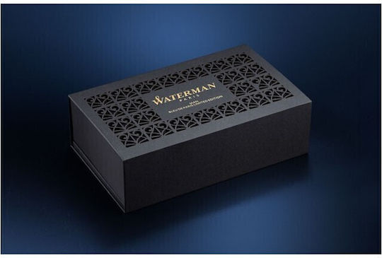 Waterman Edition Stilou Medium Roșu Din Alamă Cu Cerneală Albastră