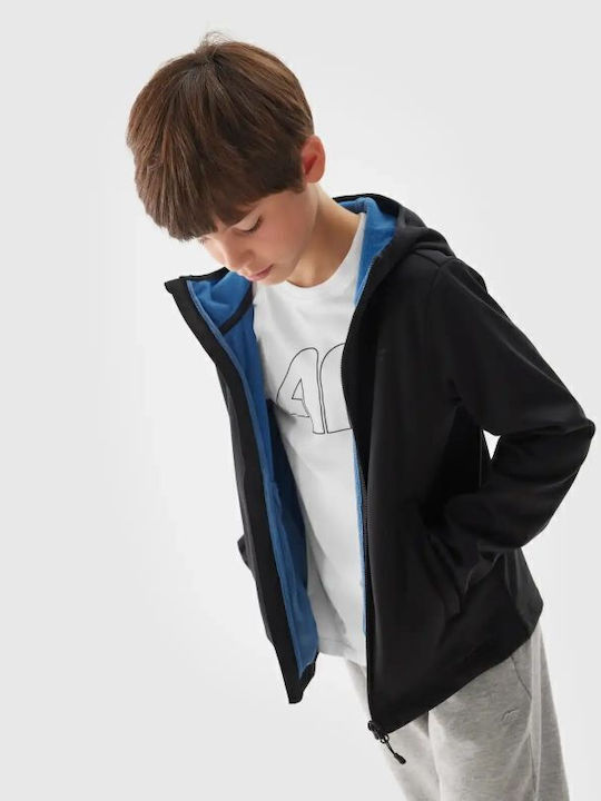Kids' Sports Jacket with Hood Black