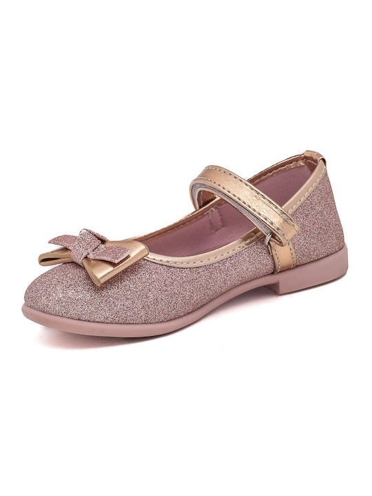 Marikelly Kids Ballerinas with Hoop & Loop Closure Pink