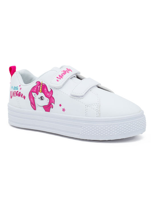 Παιδικά Sneakers με Σκρατς Λευκά