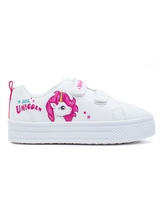Παιδικά Sneakers με Σκρατς Λευκά
