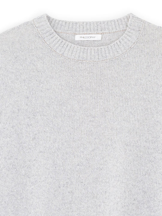 Philosophy Wear Damen Langarm Pullover Wolle Gray