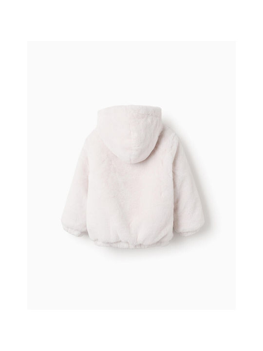 Zippy Kids Fur Coat Ecru