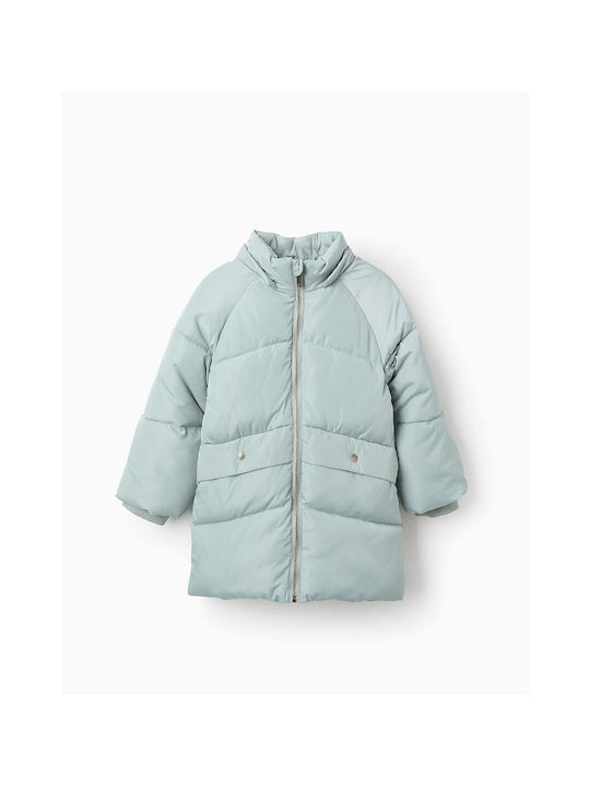 Zippy Kids Casual Jacket with Hood Mint Light Green