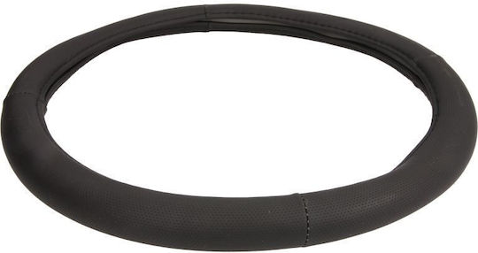Mammooth Car Steering Wheel Cover with Diameter 36-38cm Synthetic Black with Black Stitching MMT A050 226560