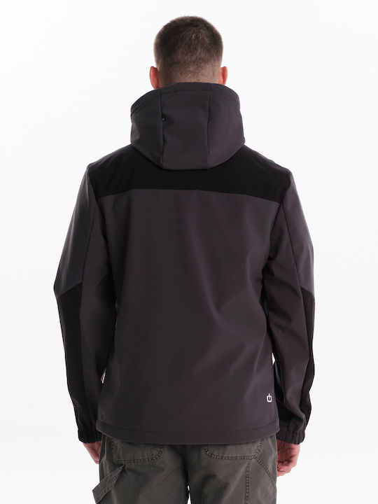Winter Jacket Waterproof and Windproof Dark Grey / Black