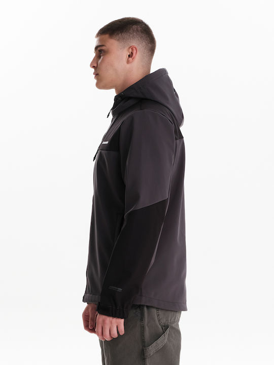 Winter Jacket Waterproof and Windproof Dark Grey / Black