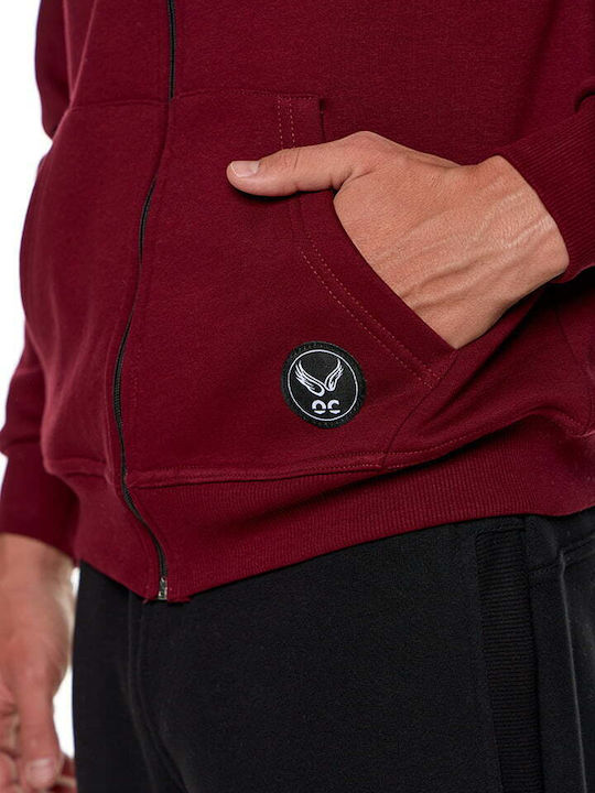 Cardigan with Hood Burgundy