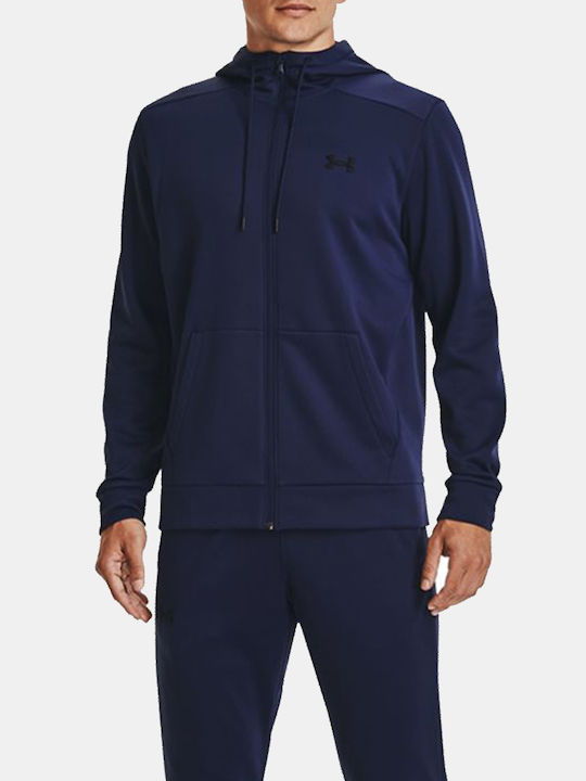 Under Armour Men's Sweatshirt Jacket with Hood and Pockets Navy Blue