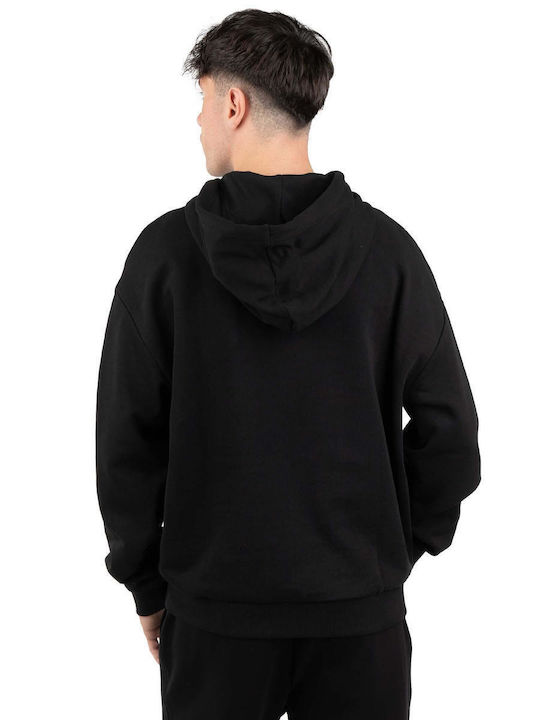 Hugo Herren Sweatshirt mit Kapuze Schwarz