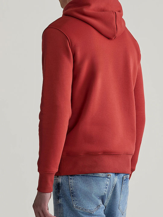 Sweatshirt with Hood Orange Red