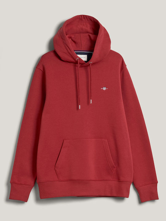 Sweatshirt with Hood Orange Red