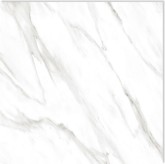 Hatz 1101360101 Porcelain Glossy Floor / Wall Outdoor Tile 60x60cm Carrara