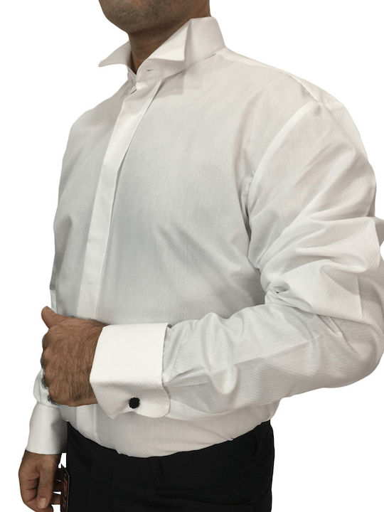 Pre End Men's Shirt Long Sleeve White