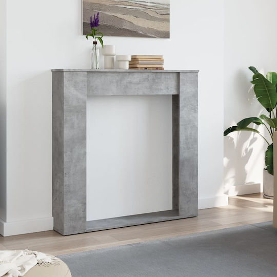 vidaXL Μεταλλικό Προστατευτικό Τζακιού 100x20x100cm Γκρι