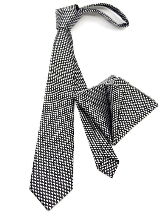 Legend Accessories Legend Accessories Herren Krawatte mit Mustern in Silber Farbe