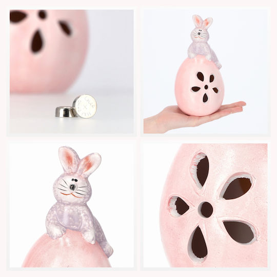 Figurină de Paște Kadax Iepuraș Pe Ou Ceramică