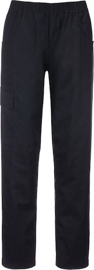 Naivest Douro Chef Black Pants with Elastic Waist