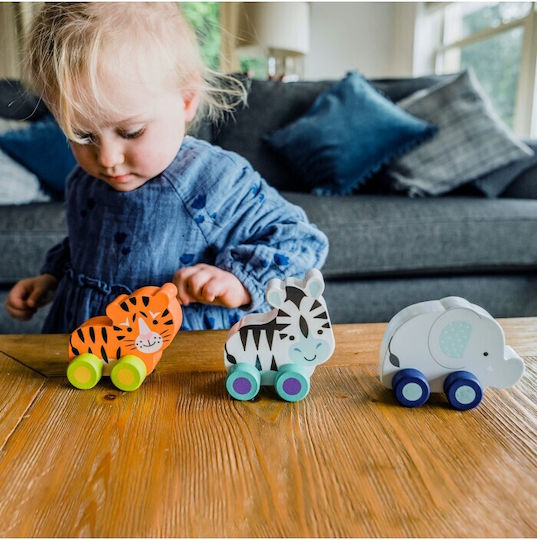 Orange Tree Toys Избутване насам-натам Тигър от дърво за 18++ месеца