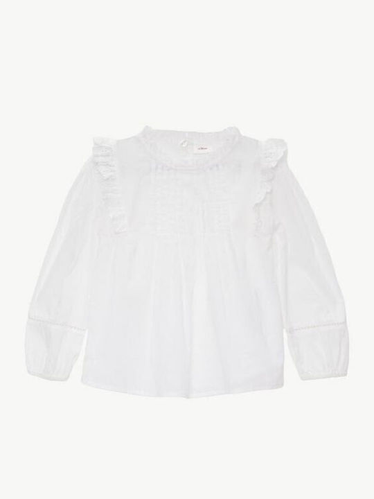 Kids Shirt Long Sleeve White