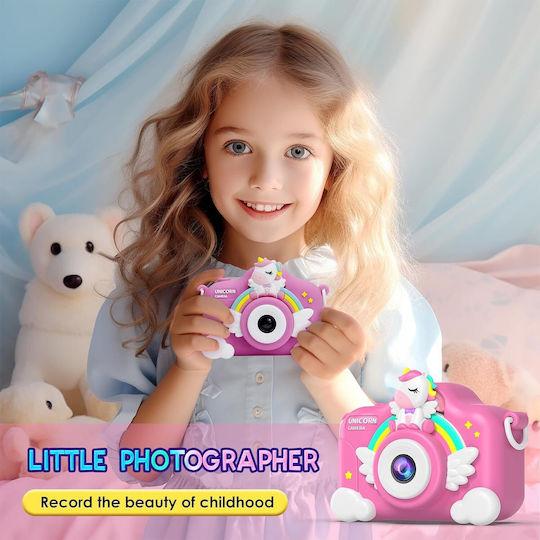 Unicorn Children's Camera Optical Zoom 8x Pink