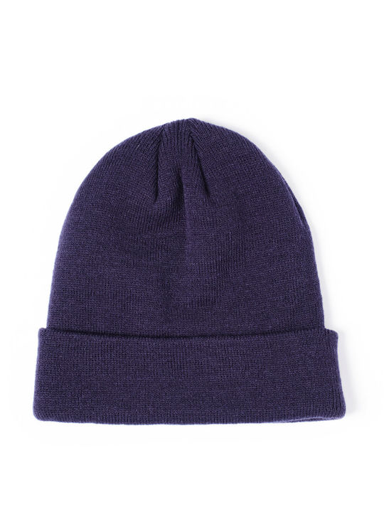Beanie Unisex Beanie mit Rippstrick in Marineblau Farbe