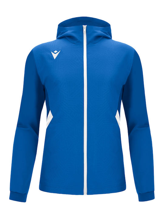 Jachetă hanorac pentru femei Cu glugă Royal Blue/White