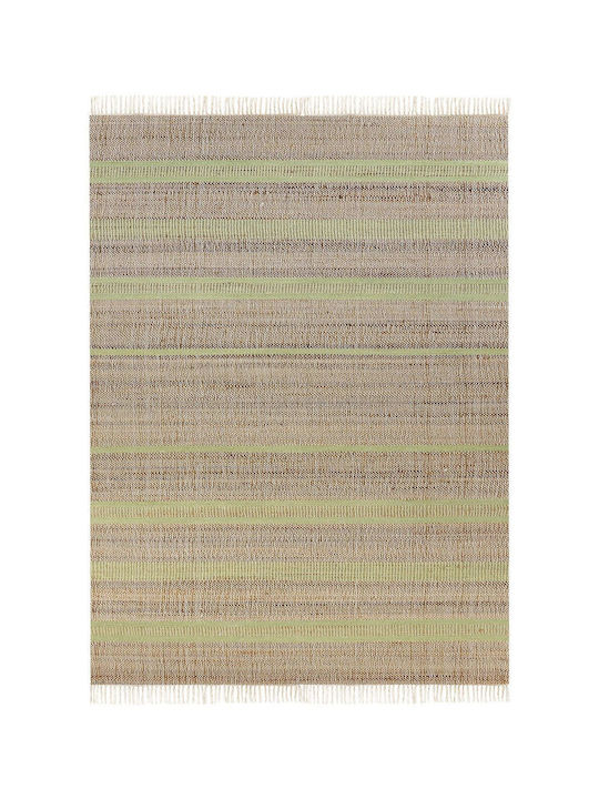 Beliani Rug Rectangular from Jute Beige And Green