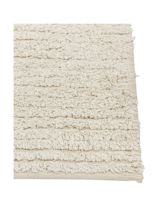Beliani Teppich Rechteckig Baumwolle Beige