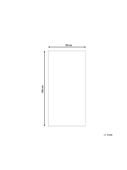 Beliani Χαλί Εξωτερικού Χώρου Διάδρομος Μαύρο 90x180cm