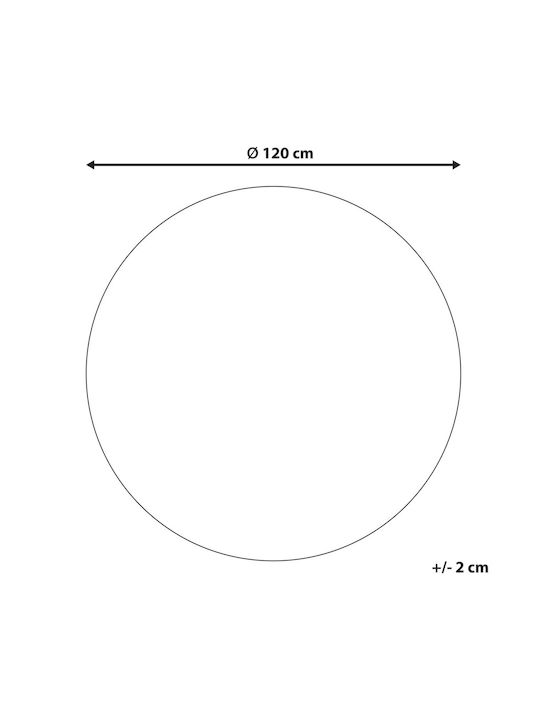 Beliani Χαλί Βαμβακερό Φ120cm Black And Cream