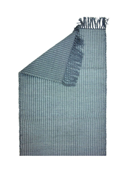 Klonaras Padova Rug Rectangular Summer Cotton with Fringes Blue / Grey