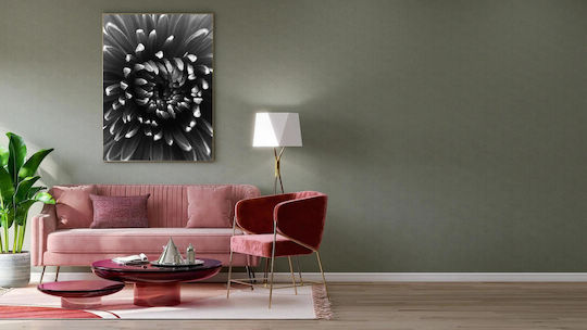 Abstract Black White Flower Painting 40x65