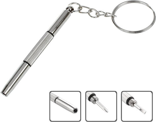 Techsuit Eyeglass Repair Screwdriver 6 X 0.5cm + 20 Silicone Nose Pads Techsuit St1 Silver 5949419156197