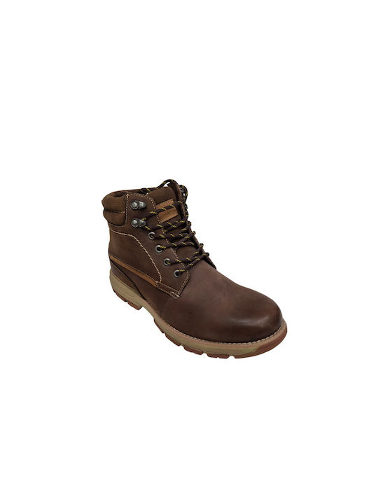 Atlanta Men's Leather Waterproof Boots Brown