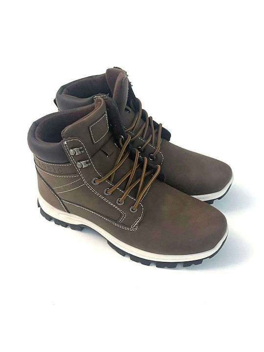 Ustyle Men's Waterproof Boots Brown