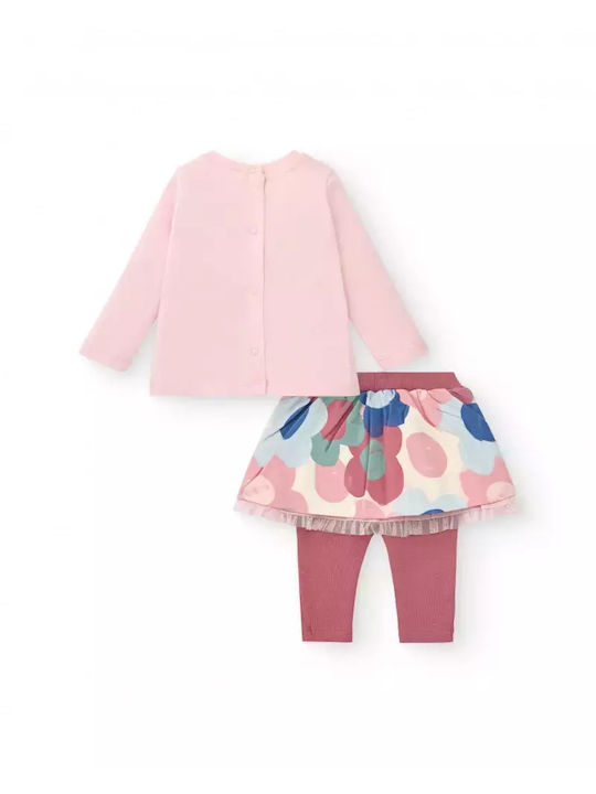 Tuc Tuc Kids Set with Skirt Winter 2pcs Pink