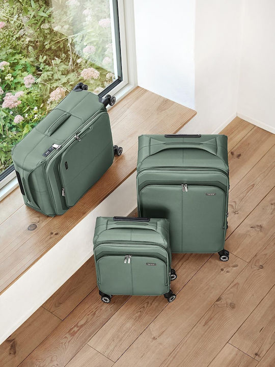 Medium Expandable Suitcase Travelite Priima Olive