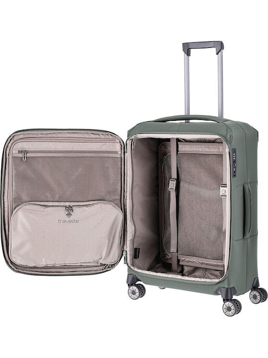 Medium Expandable Suitcase Travelite Priima Olive