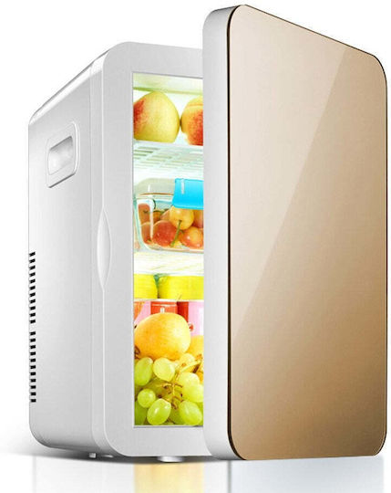 Mini-Kosmetik-Kühlschrank Flippy Dual-Funktion Heizen Kühlen Tragbar Außen 19x28x26 cm Innen 14x24x15 cm 8l Gold