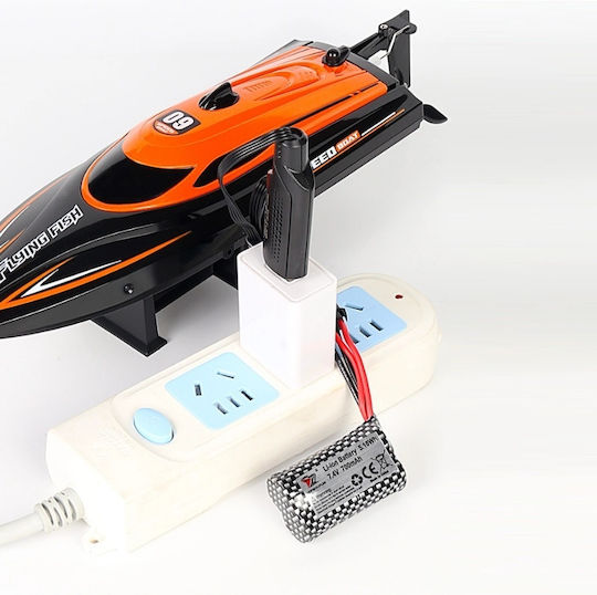 Iuni Hj812 Remote Control Boat Rc Racing Speed Boat Drift Speed 25 Km H 2.4ghz Orange