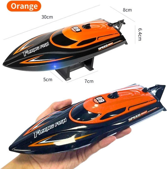 Iuni Hj812 Remote Control Boat Rc Racing Speed Boat Drift Speed 25 Km H 2.4ghz Orange