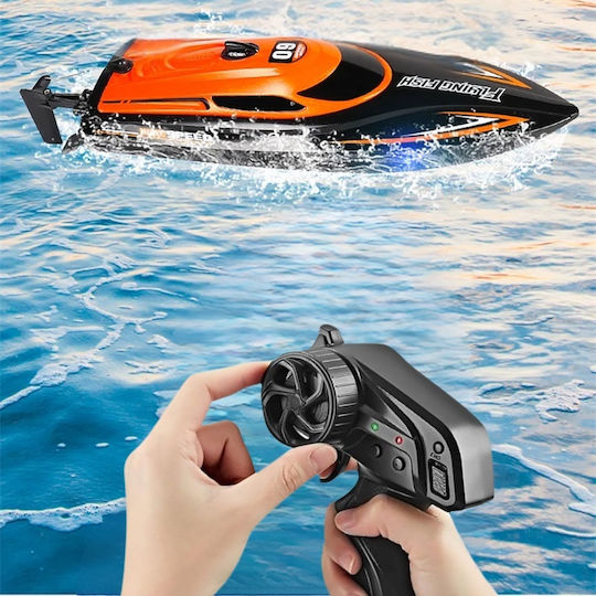 Iuni Hj812 Remote Control Boat Rc Racing Speed Boat Drift Speed 25 Km H 2.4ghz Orange