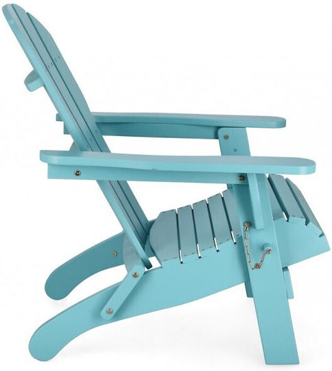 Outdoor Armchair Wooden Filadelfia Light Blue 70x80x85cm