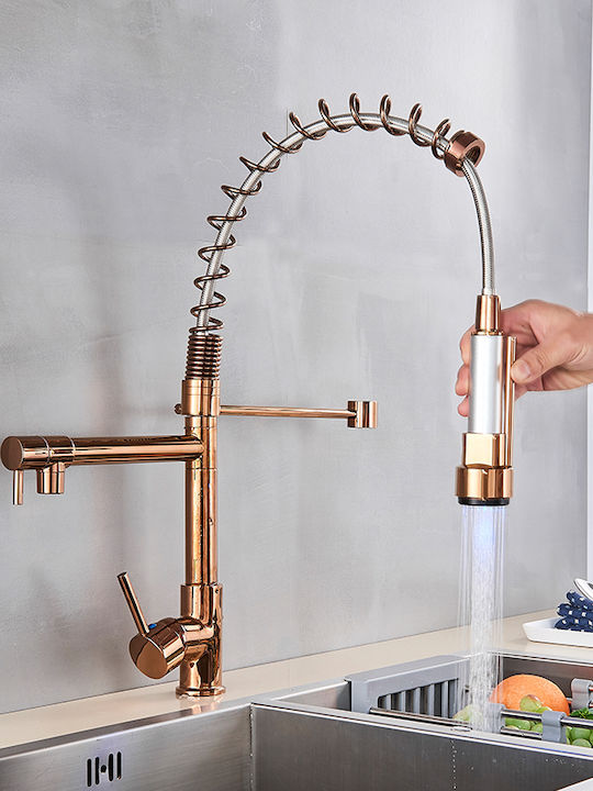 Küchenarmatur Zähler Rose Gold