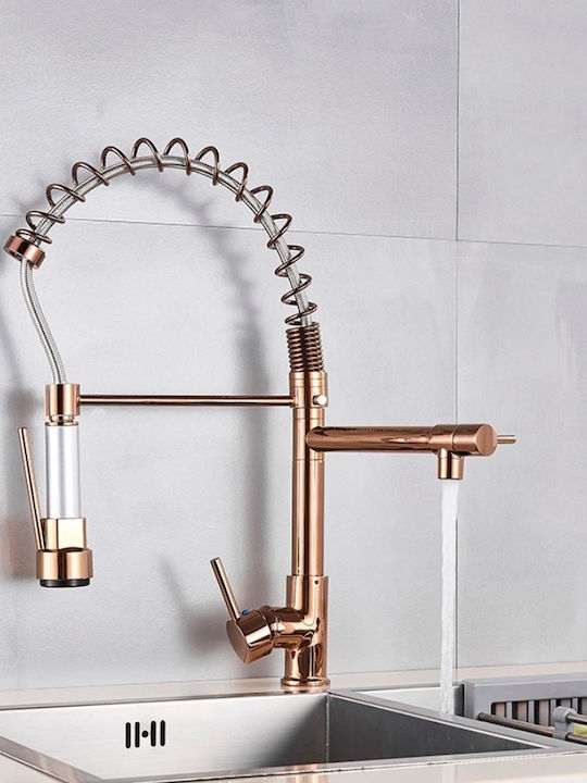 Küchenarmatur Zähler Rose Gold